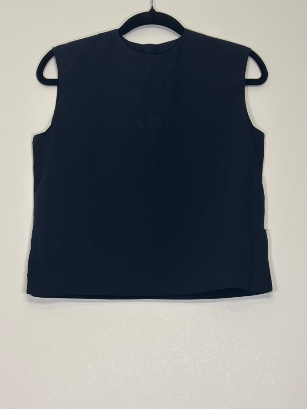 Joe Fresh Navy Blue Sleeveless High Neck Shell Top with Back Snaps